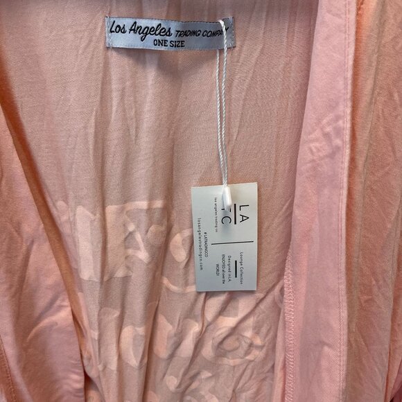 Los Angeles Trading Company Pink Lounge Robe All Bubbles & No Troubles Print - Picture 9 of 9